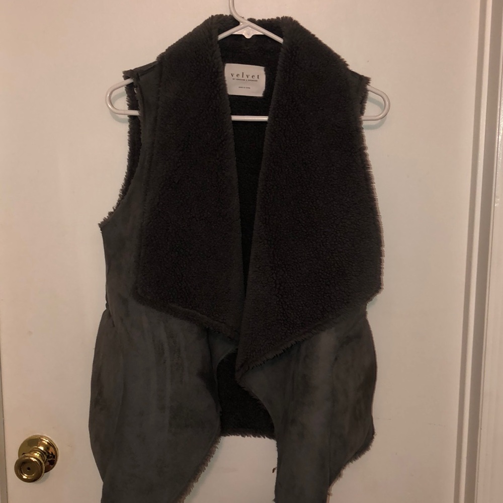 Velvet by Graham & Spencer Suede and Fleece Vest